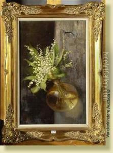 Vase De Muguets Oil Painting - Marie Nyl-Frosch