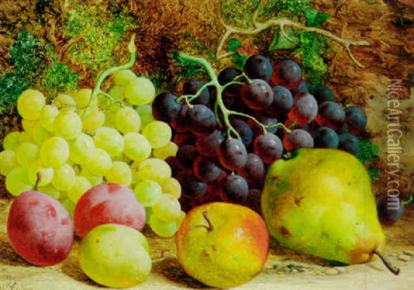 Fruit Piece Oil Painting - William Hughes