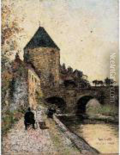 Paysage A Moret Oil Painting - Siebe Johannes ten Cate