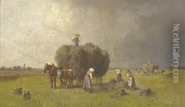 The Harvesters Oil Painting - Robert Schleich
