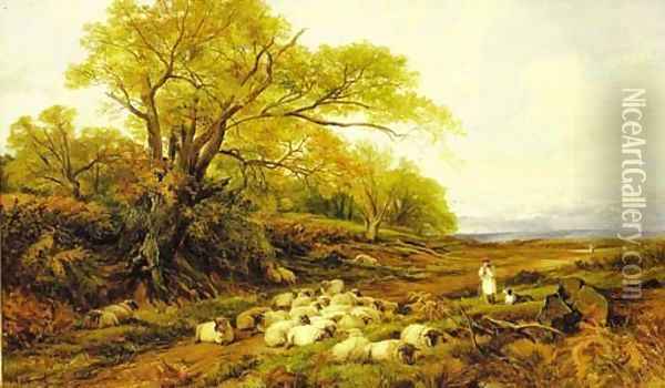 Resting by the old oak Oil Painting - Frederick William Hulme