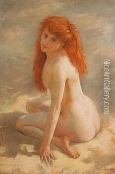 Femme Nue Oil Painting - Pierre Carrier-Belleuse