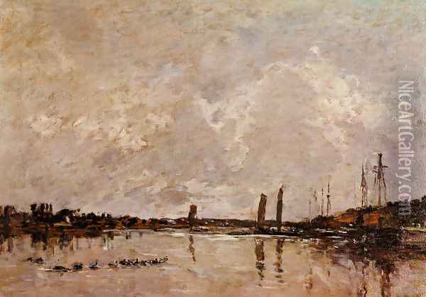 Near Faou Oil Painting - Eugene Boudin