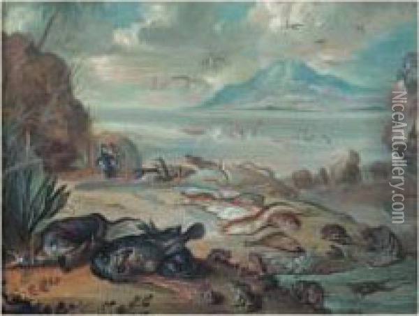 Allegorie De L'eau Oil Painting - Jan van Kessel