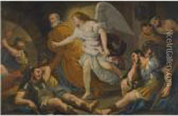 The Liberation Of Saint Peter Oil Painting - Luca Giordano