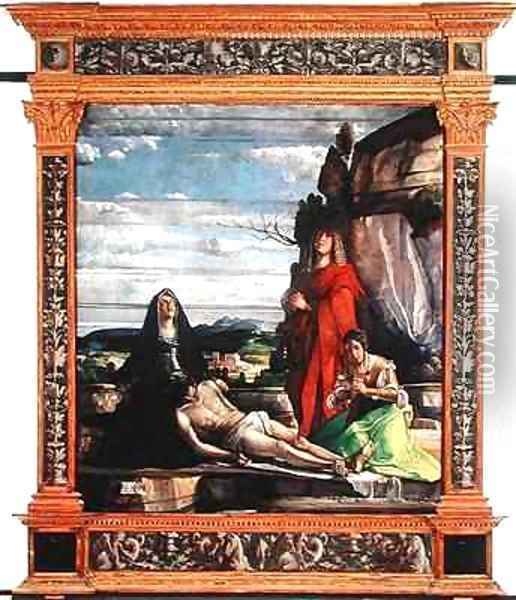 The Deposition Oil Painting - Giovanni Buonconsiglio