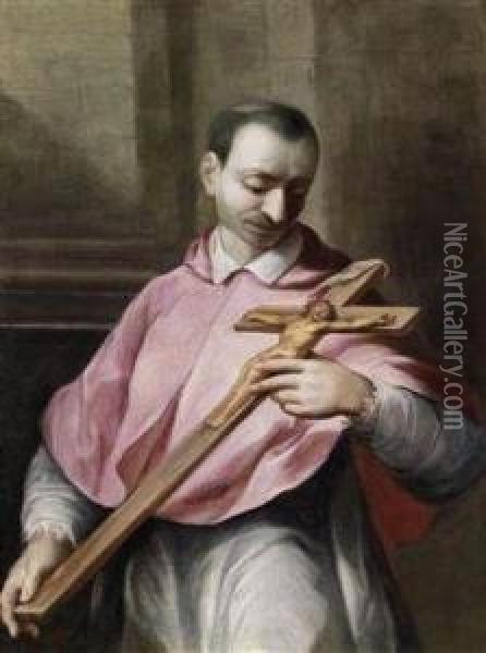 Saint Charles Bartholomew Oil Painting - Antonio D'Enrico Tanzio Da Varallo
