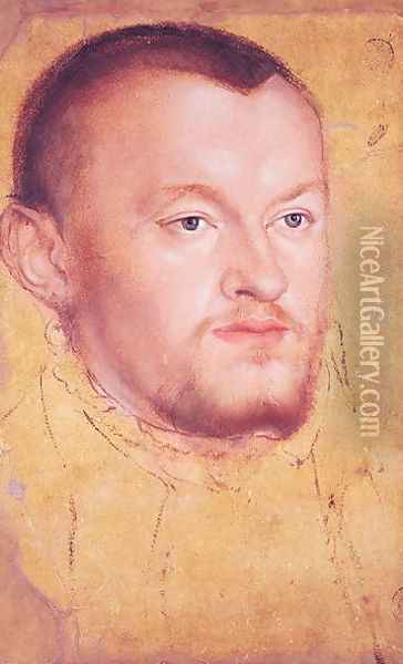 Portrait of Augustus I (1526-86) Elector of Saxony Oil Painting - Lucas The Younger Cranach
