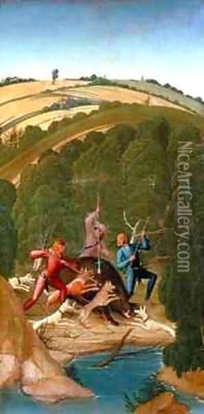 Scene from the Legend of St Leopold 2 Oil Painting - Rueland the Younger Frueauf