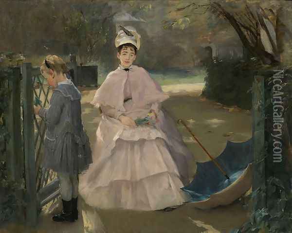 Nounou avec enfant, 1877-78 Oil Painting - Eva Gonzales
