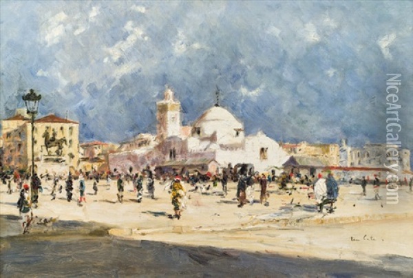 Algier, Blick Auf Die Moschee El Jdid Oil Painting - Pieter Ten Cate