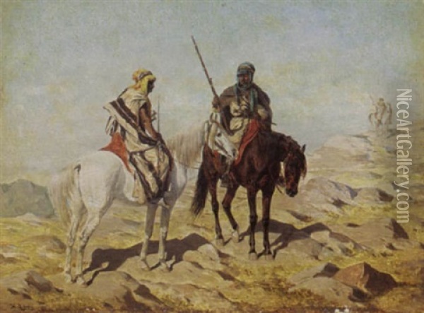 In The Desert Oil Painting - Heinrich Lang