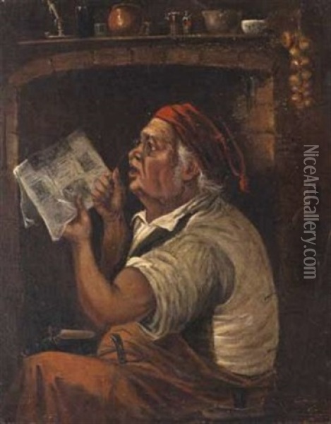 The Cobbler Oil Painting - Frederick Timpson I'Ons