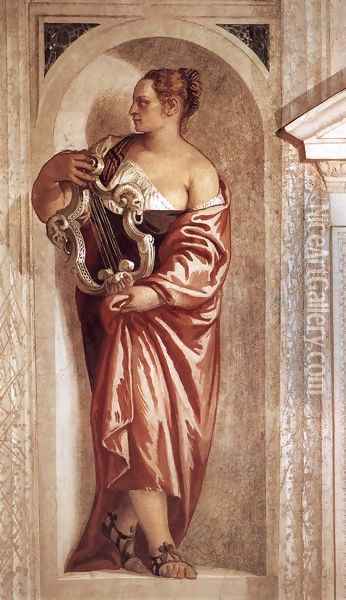 Muse with Lyre Oil Painting - Paolo Veronese (Caliari)