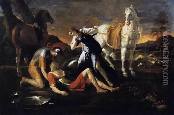 Tancred and Erminia c. 1631 Oil Painting - Nicolas Poussin