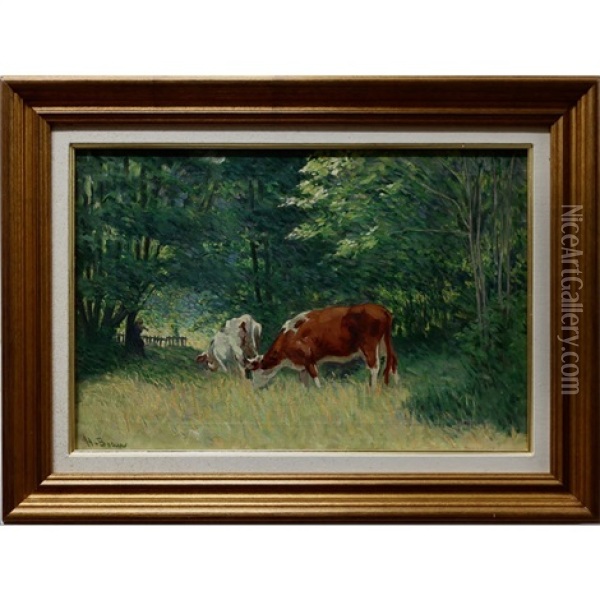 Scene Bucolique, Ca. 1905 Oil Painting - Henri Beau