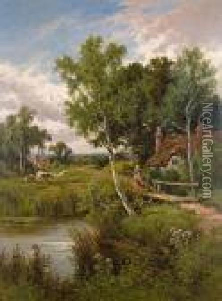 At Ewhurst-hill, Surrey Oil Painting - Henry Hillier Parker