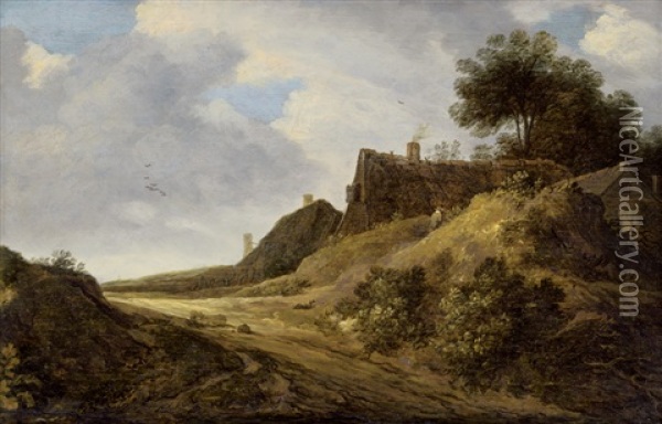 Dunenlandschaft Mit Hutten Oil Painting - Pieter Mulier the Elder