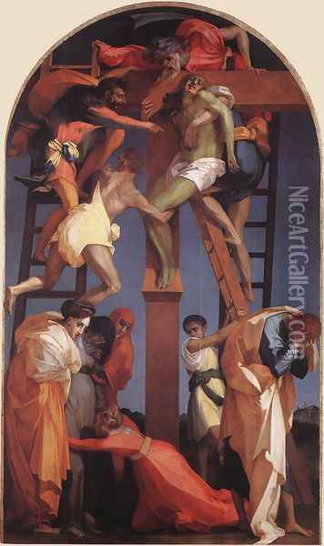 Descent from the Cross 1521 Oil Painting - Fiorentino Rosso