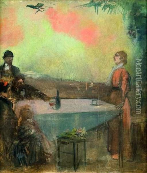 Le Diner Champetre Oil Painting - Jean-Louis Forain