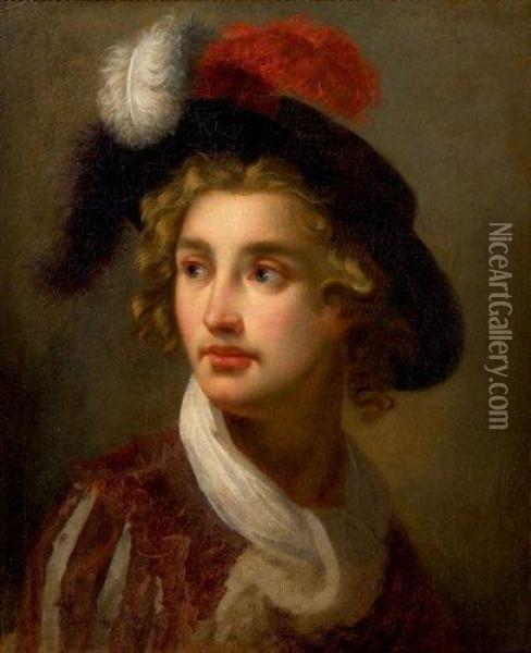 Portrait Presume D'henri De La Rochefoucault Oil Painting - Baron Pierre-Narcisse Guerin