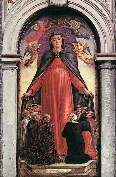 Madonna della Misericordia 1473 Oil Painting - Bartolomeo Vivarini