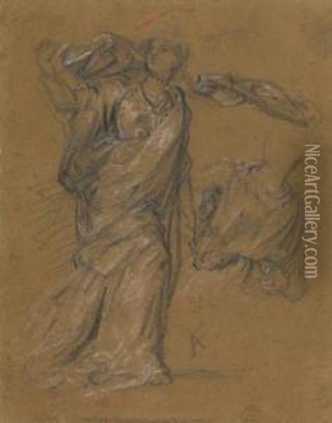 Athena Oil Painting - Anselm Feuerbach