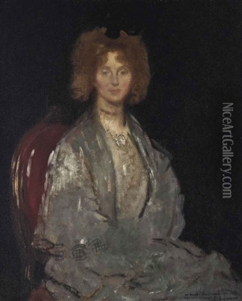 Portrait Of Ethel De Pass Oil Painting - Sir William Orpen