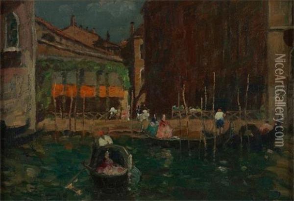 Traghetto Santa Sofia Oil Painting - Erma Zago