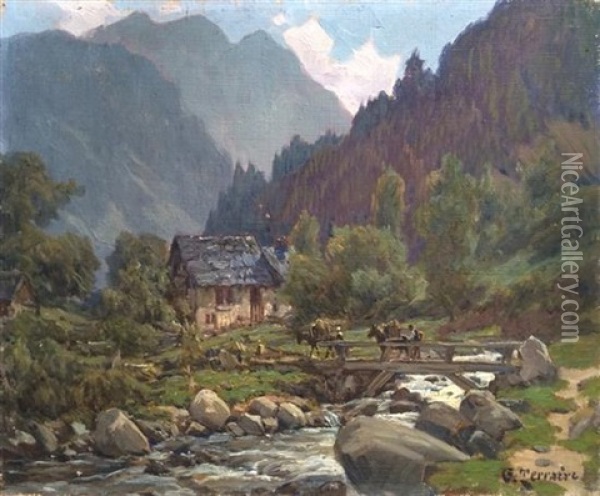 Landscape Oil Painting - Clovis Frederic Terraire