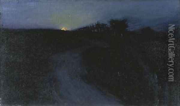 Twilight on the Farm Oil Painting - Charles Rollo Peters