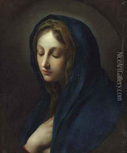 The Madonna in prayer Oil Painting - Italian School