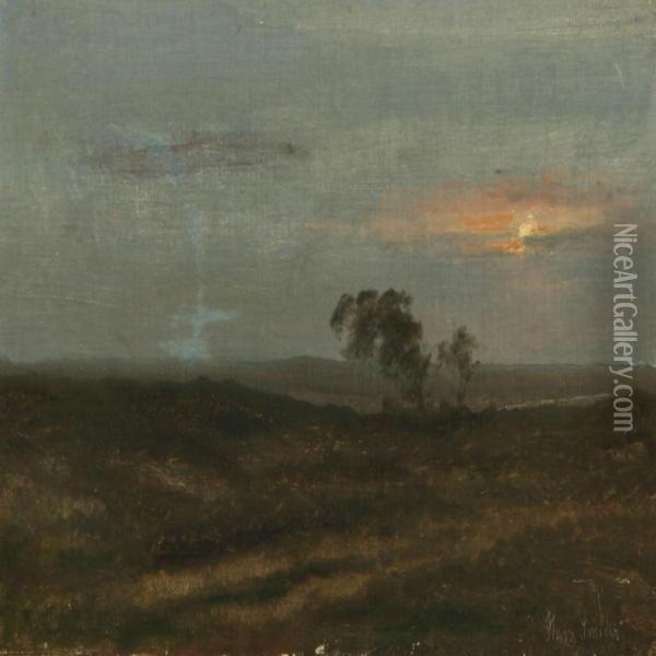 Danish Summer Evening Oil Painting - Hans Ludvig Smidth