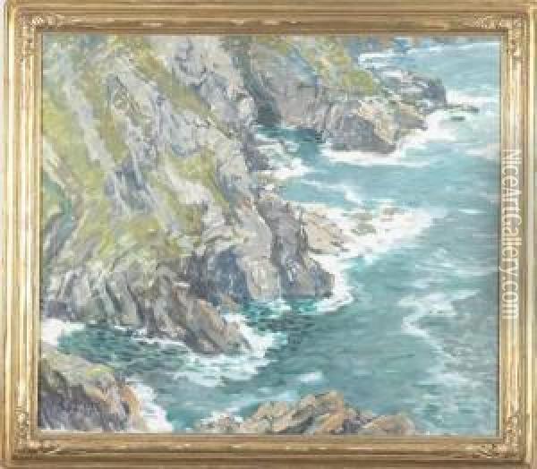 Seascape- Bosigran Oil Painting - Walter Elmer Schofield
