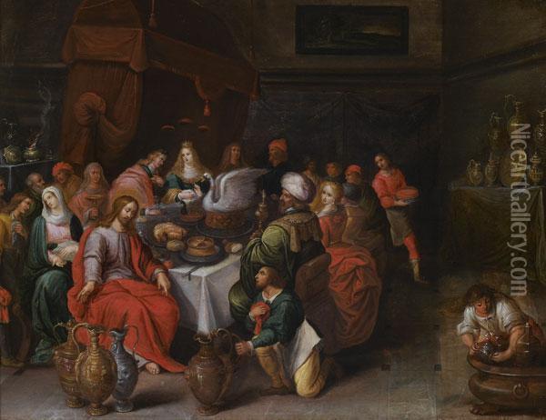 Les Noces De Cana Oil Painting - Ambrosius Francken I