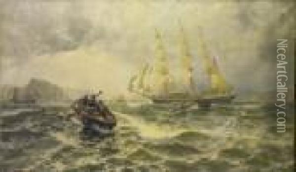 Homeward Bound To Plymouth Oil Painting - Thomas Rose Miles