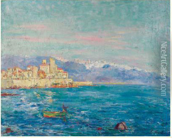 Port Mediterraneen Oil Painting - Francois Nicot