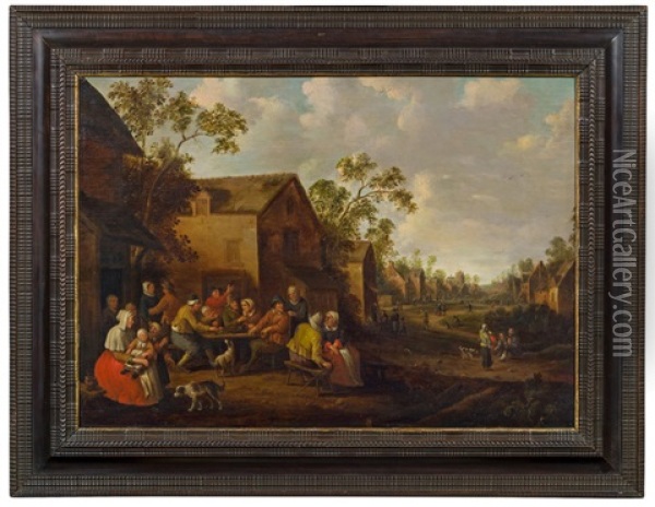 Vor Der Dorfschenke Oil Painting - Joost Cornelisz. Droochsloot