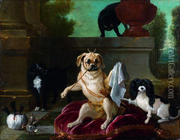 < Le Serail Du Doguin >. Oil Painting - Jean-Baptiste Oudry
