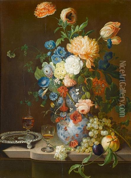 Roses Oil Painting - Jean Baptiste Berre
