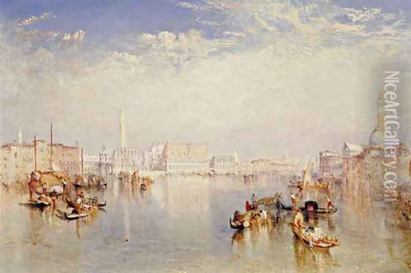View of Venice: The Ducal Palace, Dogana and Part of San Giorgio, 1841 Oil Painting - Joseph Mallord William Turner