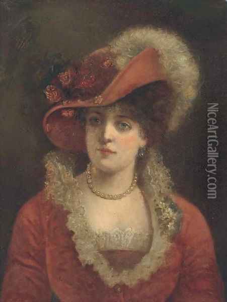 Portrait of a lady 2 Oil Painting - Valentine Cameron Prinsep