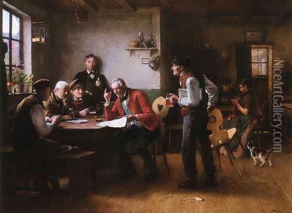 The Gossip Oil Painting - Wenceslas Vacslav Brozik
