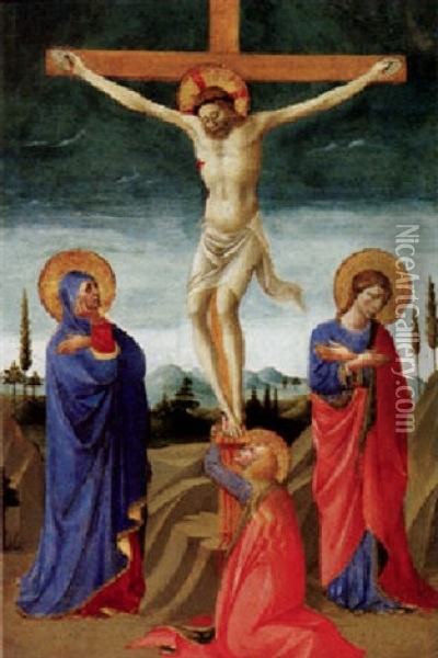 The Crucifixion Oil Painting -  Domenico di Michelino