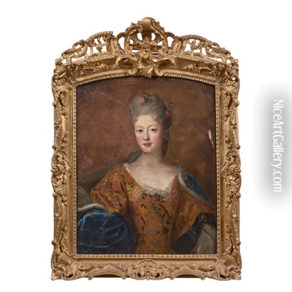 Portrait De La Duchesse De Lorraine Oil Painting - Pierre Gobert
