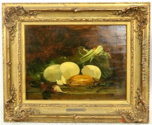 Stilleven Met Eieren En Groenten Oil Painting - Philippe Rousseau