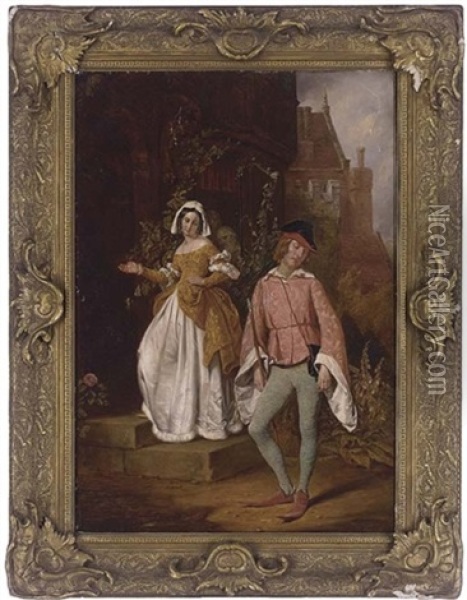 Master Slender: I Am Not A Hungry, From William Shakespeare's The Merry Wives Of Windsor, Act 1, Scene 1, Line 132 Oil Painting - John Callcott Horsley