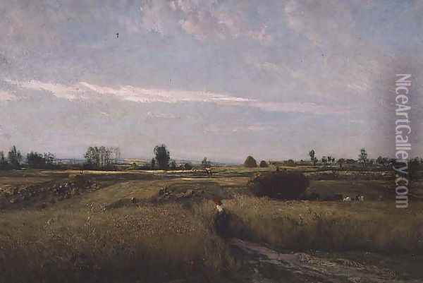 The Harvest, 1851 Oil Painting - Charles-Francois Daubigny