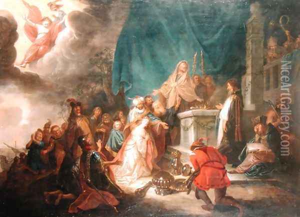 The Sacrifice of Iphigenia Oil Painting - Jacob Willemsz de Wet the Elder