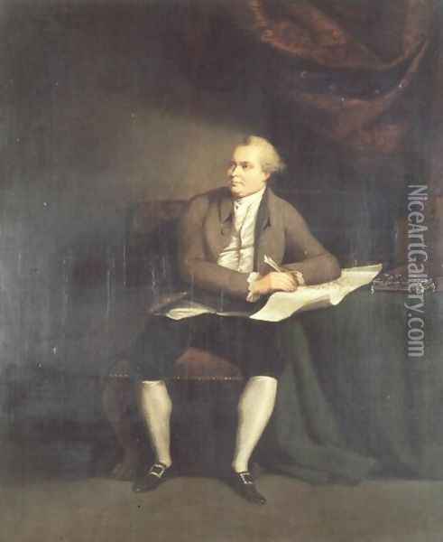 Daniel Carl Solander, Swedish Botanist, accompanied Sir Joseph Banks on Captain Cooks First Voyage (1768-71) Oil Painting - Johann Zoffany